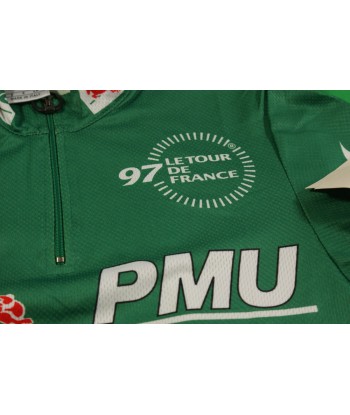 Maillot vélo rétro Tour de France 1997 Nike PMU de pas cher