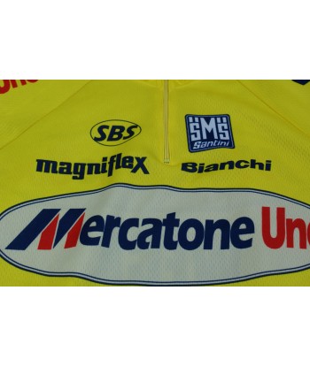 Maillot cyclisme vintage Santini Bianchi est présent 