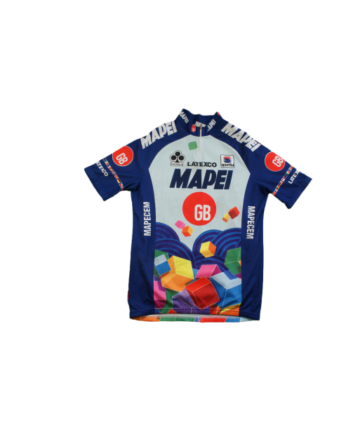 Maillot vélo vintage Colnago Mapei Sportful Latexco rembourrage situé sous