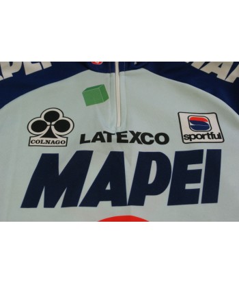 Maillot vélo vintage Colnago Mapei Sportful Latexco rembourrage situé sous