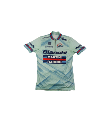 Maillot cyclisme vintage Santini Martini Racing Shimano Bianchi pas cher