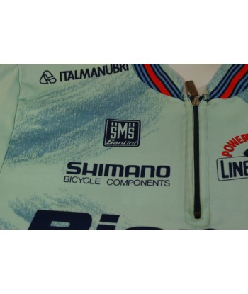 Maillot cyclisme vintage Santini Martini Racing Shimano Bianchi pas cher