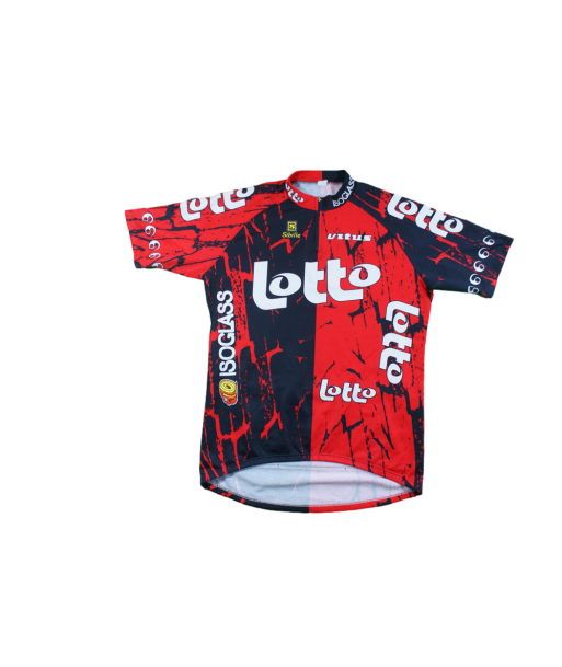 Maillot vélo rétro Sibille Vitus Lotto Amélioration de cerveau avec