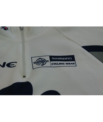 Maillot vélo vintage Française des jeux Gitane Shimano rembourrage situé sous