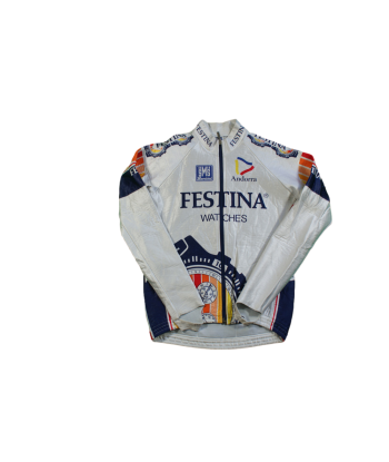 Veste cyclisme vintage Santini Andorra Festina ouvre sa boutique