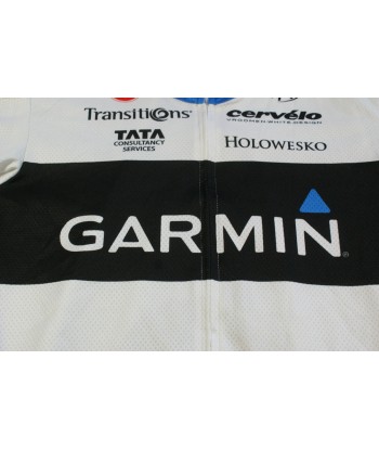 Maillot vélo rétro Garmin Castelli brillant des détails fins