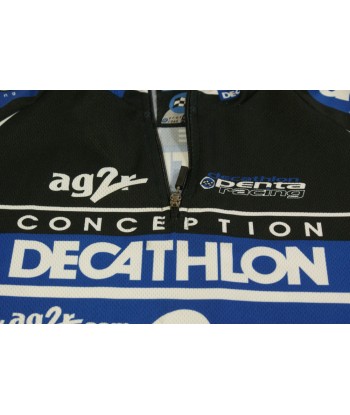 Maillot vélo vintage Decathlon AG2R en linge