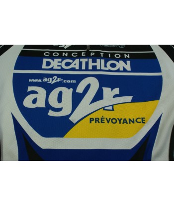 Maillot vélo vintage Decathlon AG2R en linge