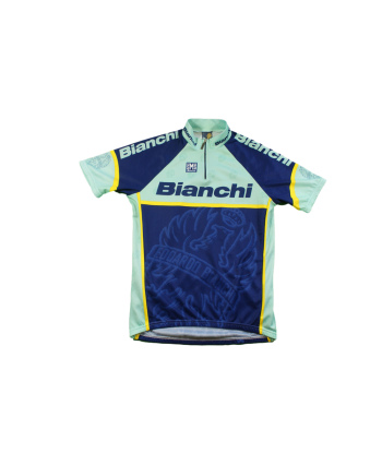 Maillot cyclisme vintage Bianchi Santini Les êtres humains sont 