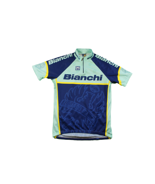 Maillot cyclisme vintage Bianchi Santini Les êtres humains sont 