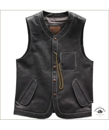 Gilet Western Noir la livraison gratuite