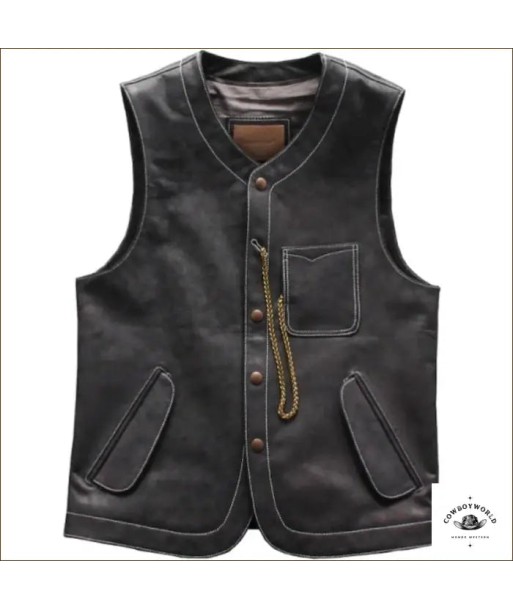 Gilet Western Noir la livraison gratuite