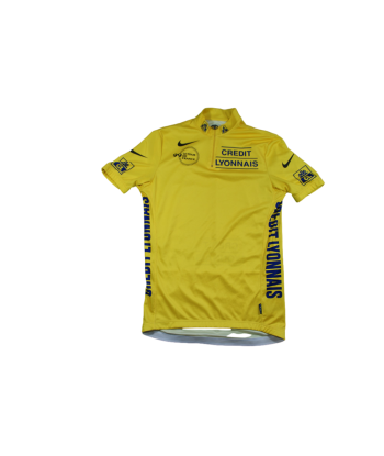 Maillot jaune vélo rétro Tour de France 1999 Nike Crédit Lyonnais de l' environnement