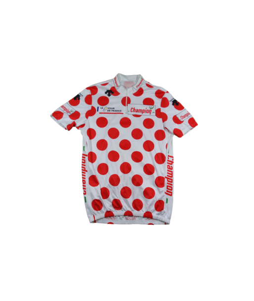 Maillot à pois vélo rétro Champion Tour de France Descente Découvrez la collection