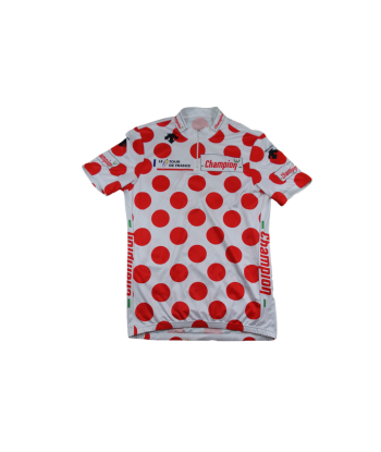 Maillot à pois cyclisme vintage Champion Descente Tour de France pas cher chine