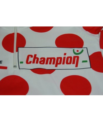 Maillot à pois vélo rétro Champion Tour de France Descente Découvrez la collection