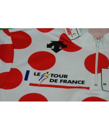 Maillot à pois cyclisme vintage Champion Descente Tour de France pas cher chine