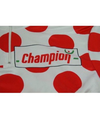 Maillot à pois cyclisme vintage Champion Descente Tour de France pas cher chine