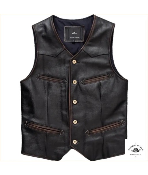 Gilet Cuir Homme Western Découvrez la collection