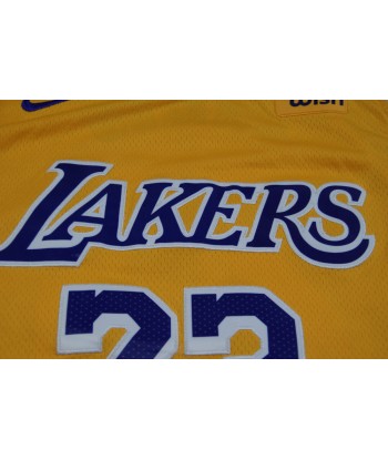 Maillot NBA vintage Lakers Los Angeles 23 James le des métaux précieux