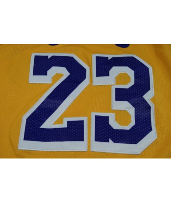 Maillot NBA vintage Lakers Los Angeles 23 James le des métaux précieux