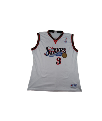 Maillot basket vintage Sixers Philadelphie N°3 Iverson NBA Amélioration de cerveau avec