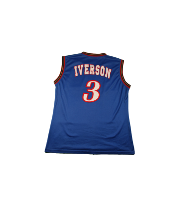 Maillot basket rétro Sixers Philadelphie N°3 Iverson NBA rembourrage situé sous