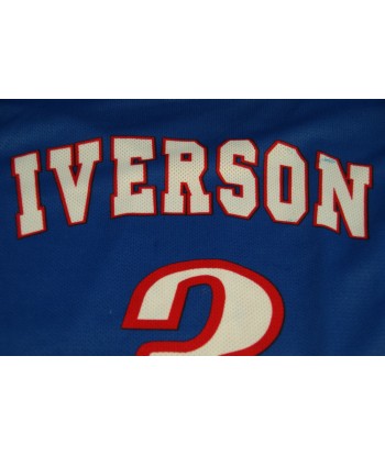 Maillot basket rétro Sixers Philadelphie N°3 Iverson NBA rembourrage situé sous