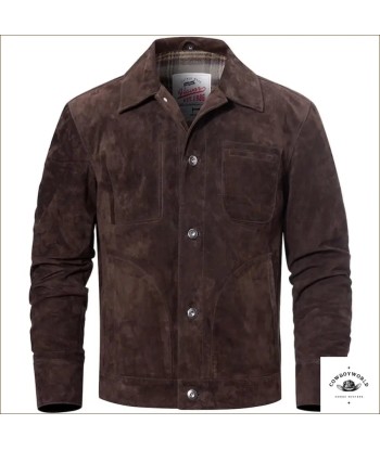 Veste Daim Marron Western en ligne