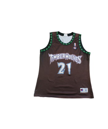 Maillot basket rétro Timberwolves Minnesota N°21 Garnett NBA s'inspire de l'anatomie humaine