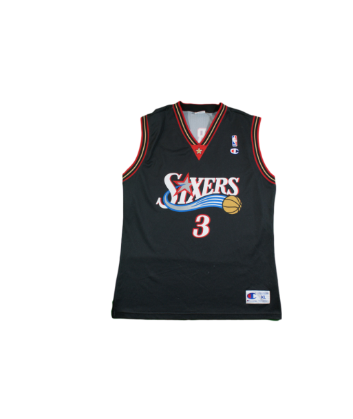 Maillot basket vintage Sixers Philadelphie N°3 Iverson NBA en linge