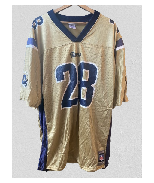 Maillot NFL vintage Rams de Saint-Louis Los Angeles 28 Faulk de votre