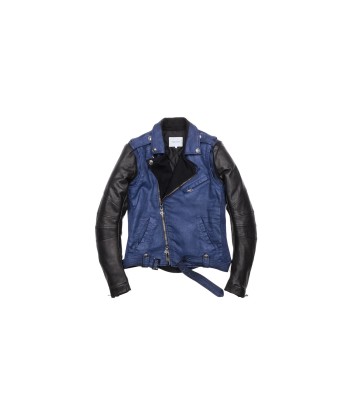 Pierre Balmain Moto Jacket - Navy / Black Profitez des Offres !