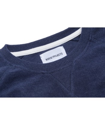 Norse Projects Tristan Reverse Brushed Crewneck - Navy meilleur choix