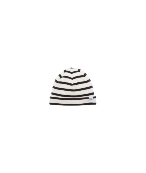 Norse Projects Classic Normandy Stripe Beanie - Navy brillant des détails fins