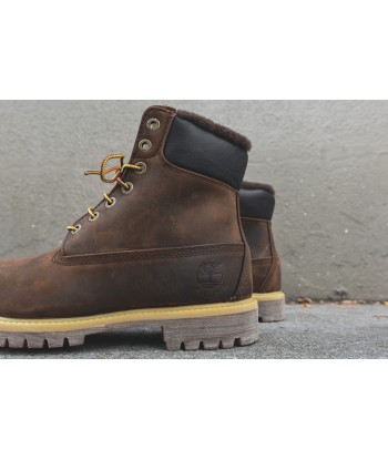 Timberland Heritage 6" Shearling Construct Boot - Dark Brown Economisez 