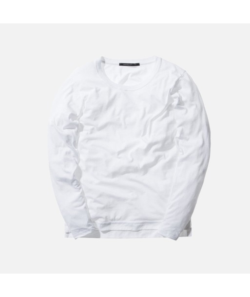 John Elliott L/S Mercer Tee - White la colonne vertébrale