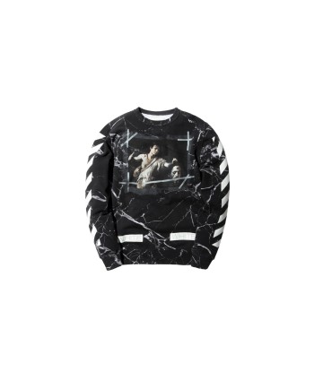 Off-White Marble Caravaggio Crewneck – Black pas cher 