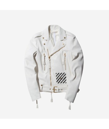 Off-White Leather Jacket - White sur le site 