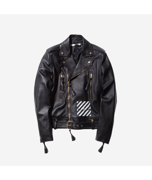 Off-White Leather Jacket - Black Véritable concentré