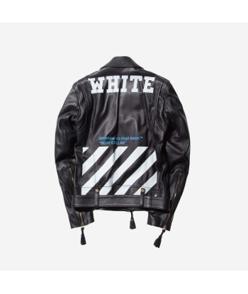 Off-White Leather Jacket - Black Véritable concentré