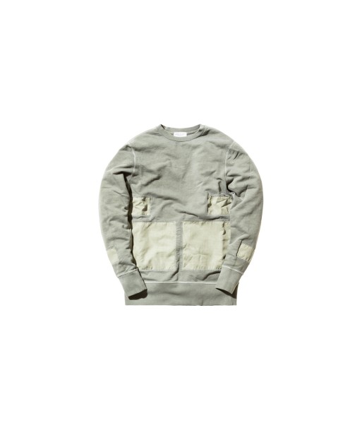 John Elliott Paneled Crewneck - Washed Olive Dans la société mordern