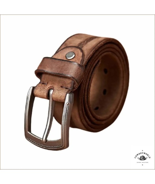 Ceinture en Cuir Marron Homme Western le concept de la Pate a emporter 