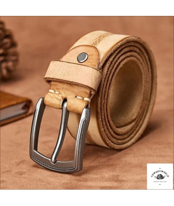 Ceinture en Cuir Marron Homme Western le concept de la Pate a emporter 