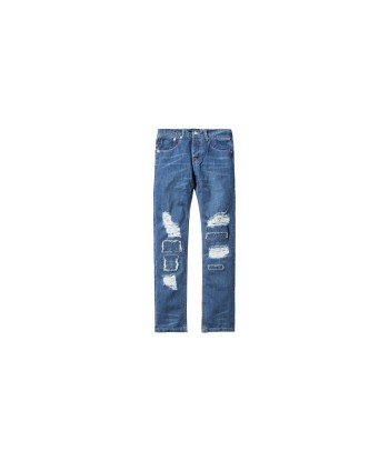 Stampd Repaired 5-Pocket Denim - Indigo Les êtres humains sont 