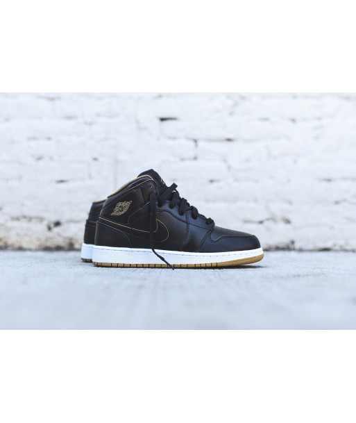 Nike Air Jordan 1 Mid GS - Black / Metallic Gold acheter en ligne