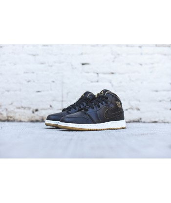 Nike Air Jordan 1 Mid GS - Black / Metallic Gold acheter en ligne