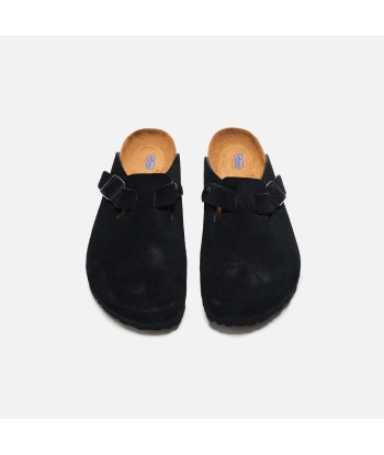 Birkenstock Boston Soft Footbed - Black Suede des créatures d'habitude