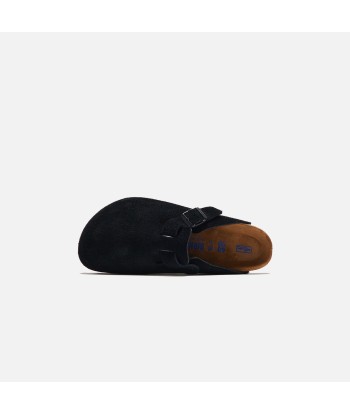 Birkenstock Boston Soft Footbed - Black Suede des créatures d'habitude