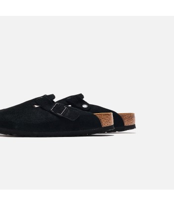 Birkenstock Boston Soft Footbed - Black Suede des créatures d'habitude